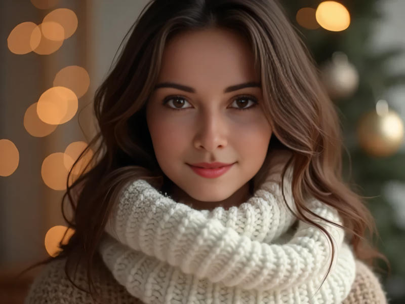 Christmas photo of Sophia Larsen 2024.